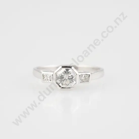 18ct White Gold Three Stone DIamond Ring