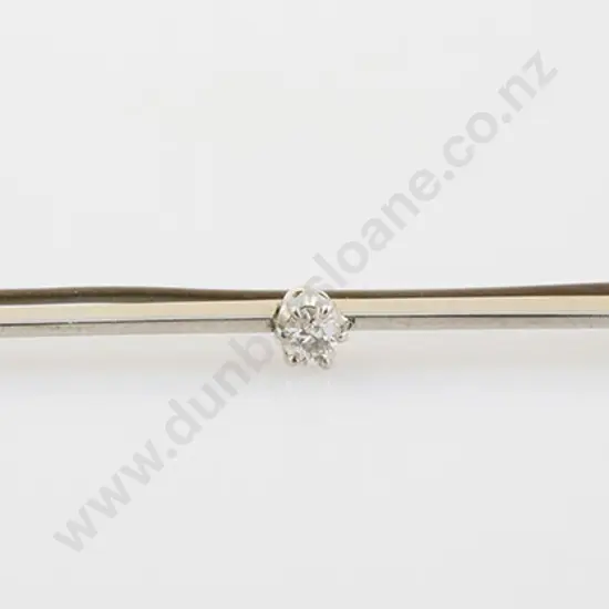 Edwardian 18ct Three Stone Diamond Collar Brooch