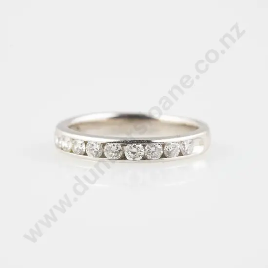 14ct White Gold Twelve Stone DIamond Band