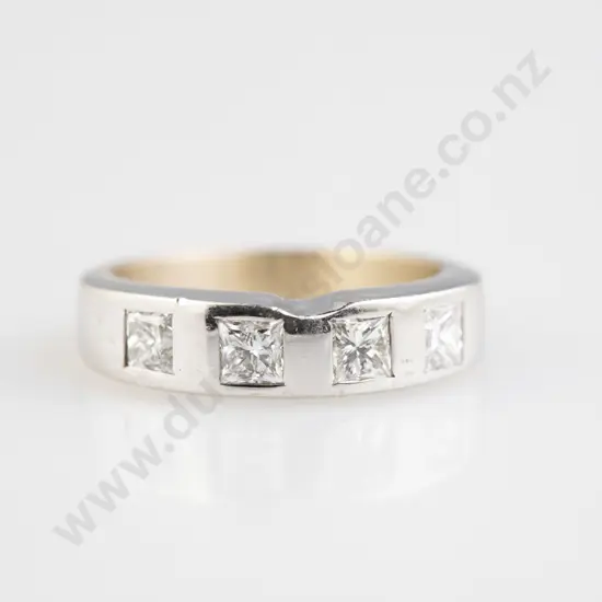 18ct White Gold 17stone Diamond Band