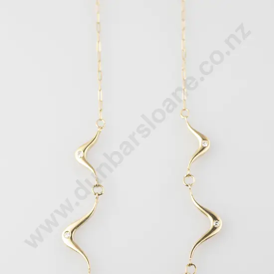 18ct Five Stone Diamond Necklet