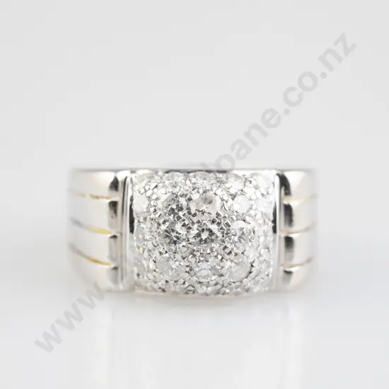 18ct White Gold 25stone Diamond Band Ring