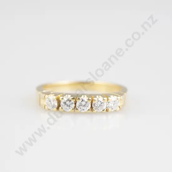 18ct Five Stone Diamond Bridge Ring