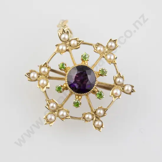 Edwardian 9ct Suffragette Pendant/Brooch