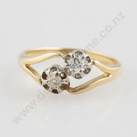 18ct Two Stone Diamond Ring