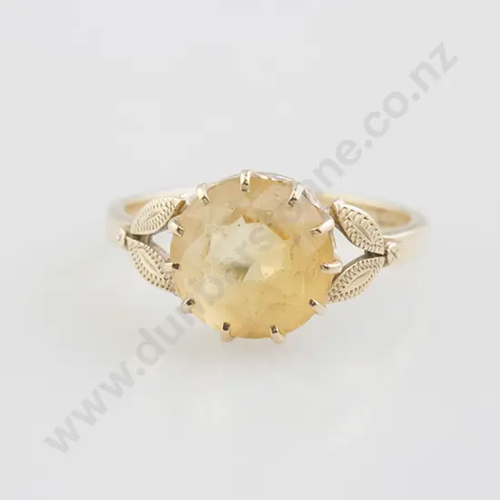 9ct SIngle Citrine Ring
