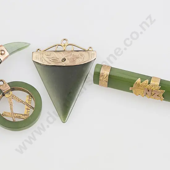 9ct Mounted Greenstone Jewellery