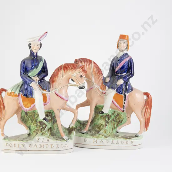 Pair Victorian Staffordshire Figures