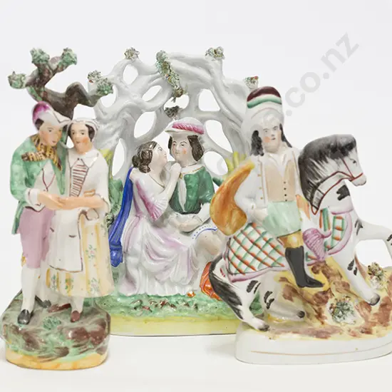 Three Victorian Staffordshire Figures