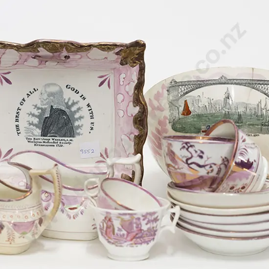 Collection Mid-Victorian Sunderland Lustre China