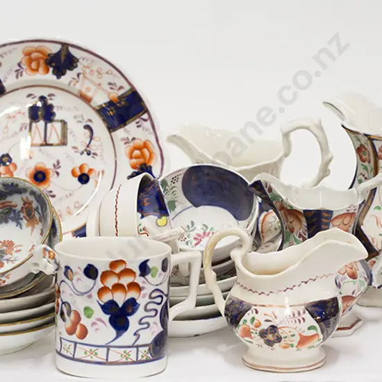 Collection Mid-Victorian Imari Lustre Tea Ware