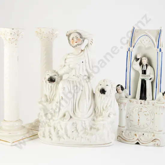 Two Victorian Staffordshirwe Figure Groups and Other