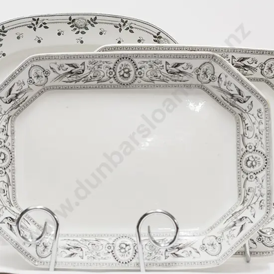 Pair Victorian Ridgway Ashets and Other