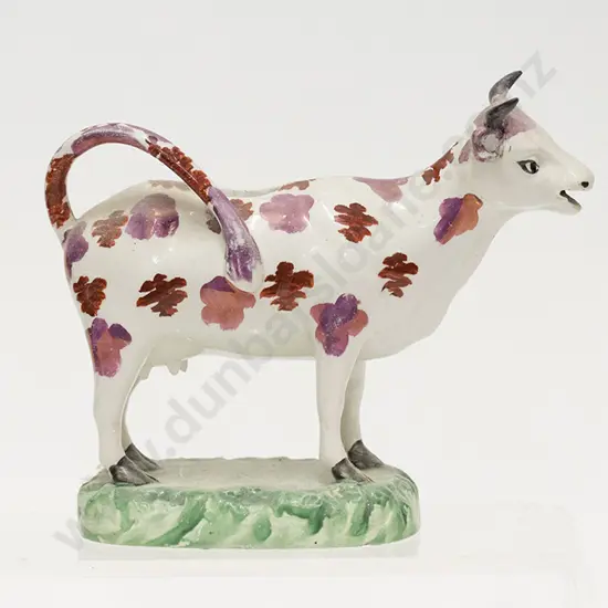 Victorian Sunderland Lustre Cow Creamer