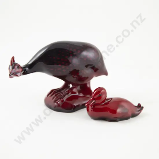 Royal Doulton Flambe Model of Pheasant Hen and Duck
