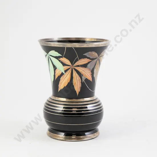 Art Deco Glass Trumpet Vase