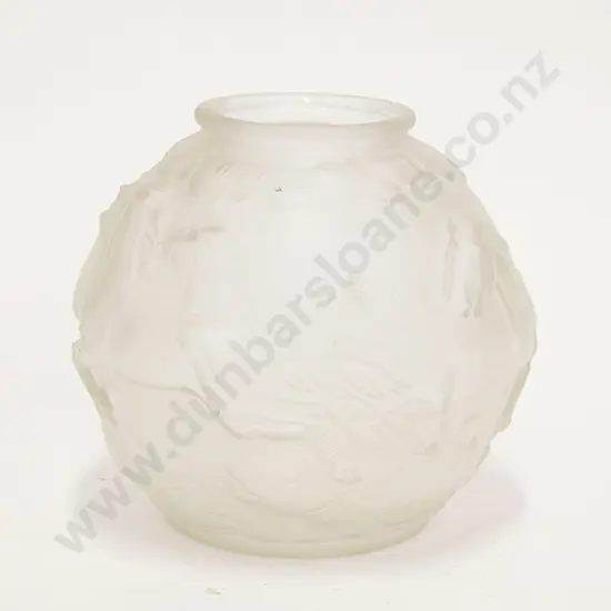 Lalique Style Gobular Vase