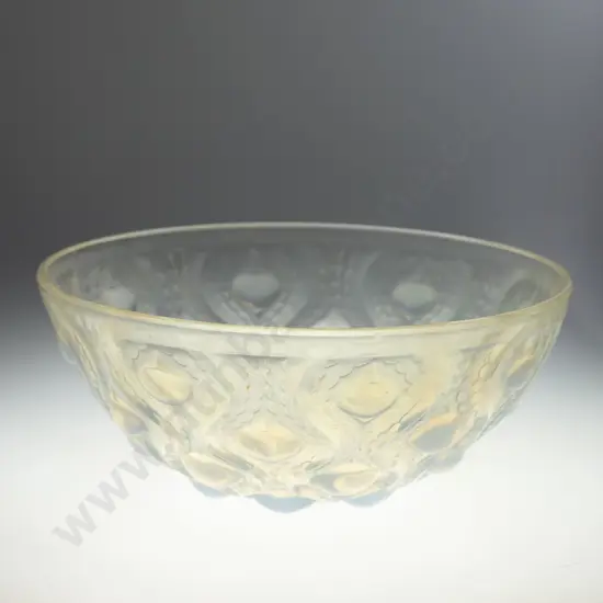 Lalique Opalescent Bulbes Pattern Bowl