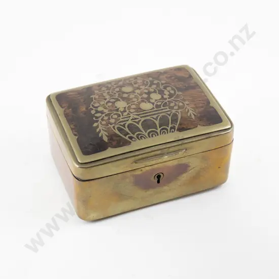 Erhard & Sohne Rosewood & Brass Jewellery Box