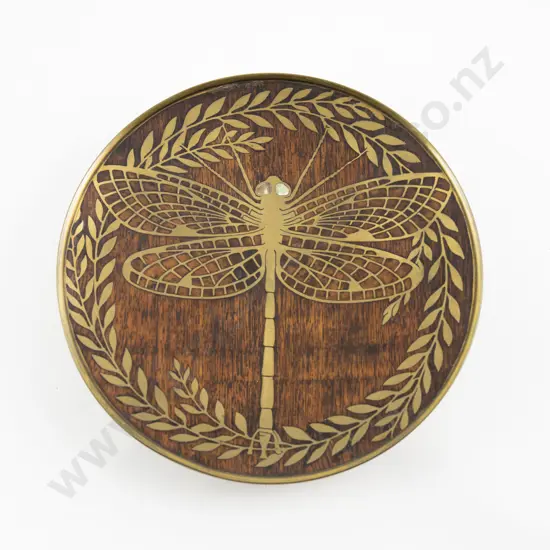 Erhard & Sohne Rosewood & Brass Circular Dish