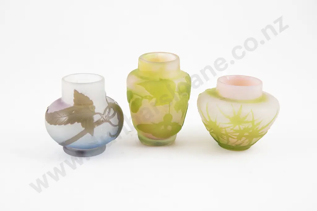 Three Small Galle Vases Image 1++