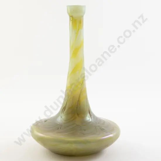 French Art Nouveau Irridescent Glass Specimen Vase