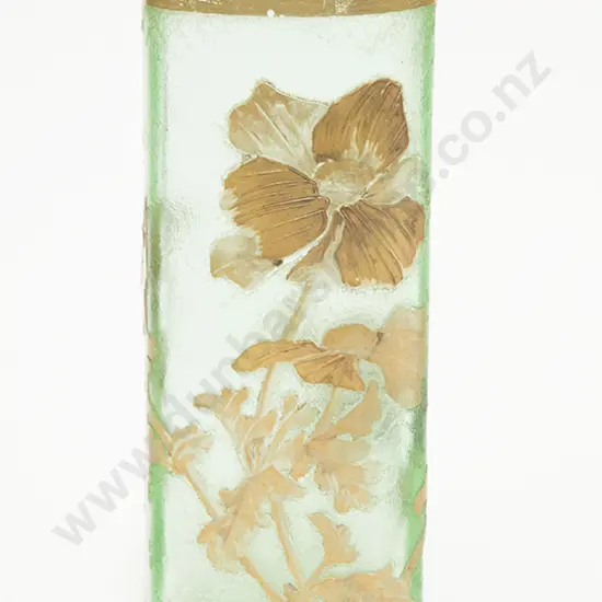 Mont Joye (French) Art Nouveau Glass Spill Vase