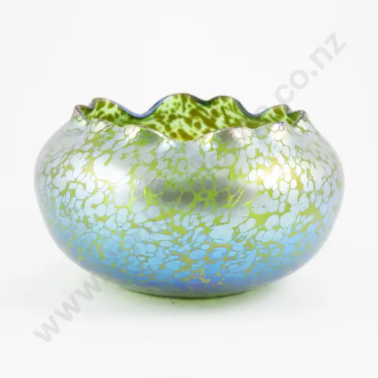 Loetz Irridescent Glass Fruit Bowl