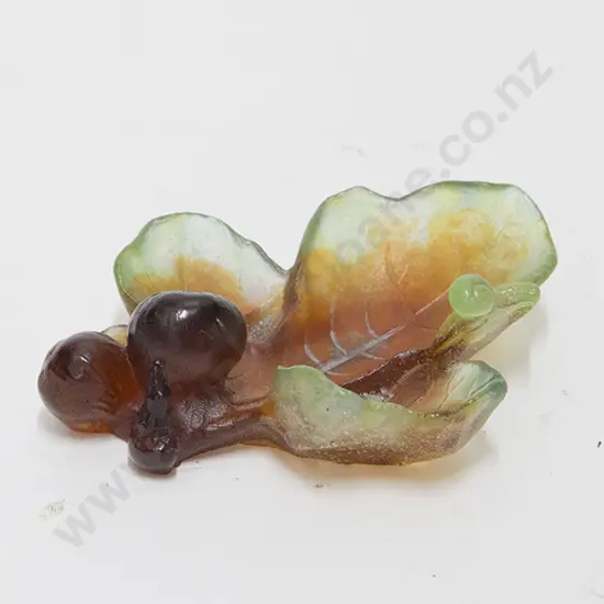 Daum Nancy Shaped Dish & Isle of White Vase