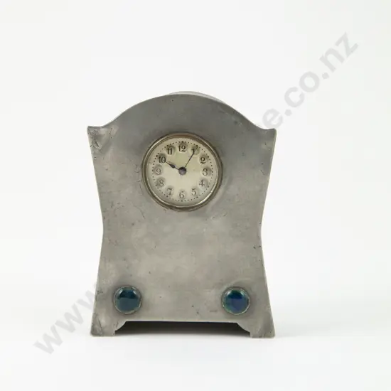 Archibald Knox Style Small Pewter Clock