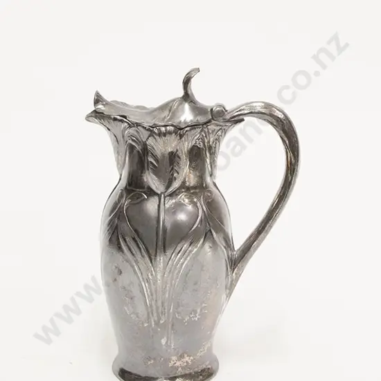 Art Nouveau Silver Plated Hot Water Jug