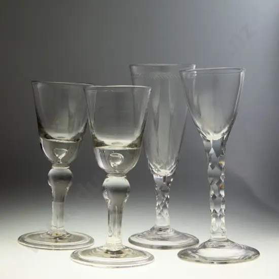 Two Early C19th Wine Glasses