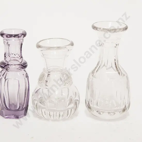 Three Victorian Spirit Measure Decanters