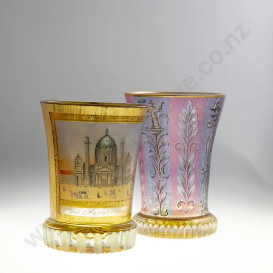 Two C19th Bohemian Tumblers