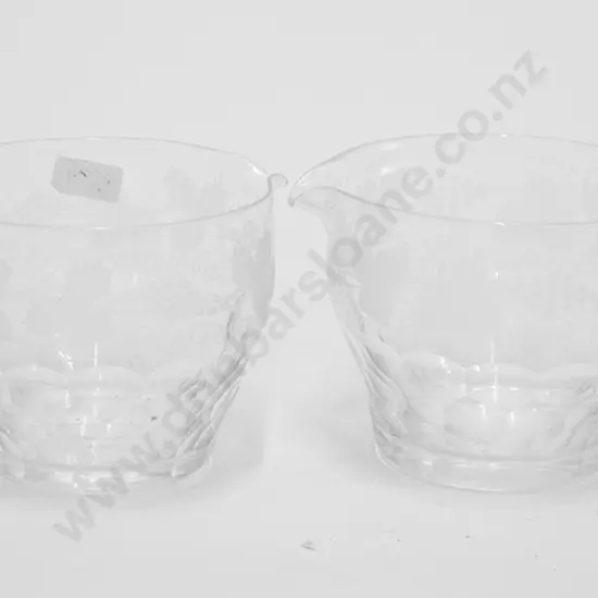 Pair Glass Rinses, Bowl, Salts