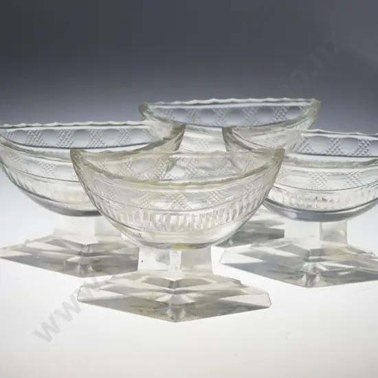 Set of Early C19th Glass Salts