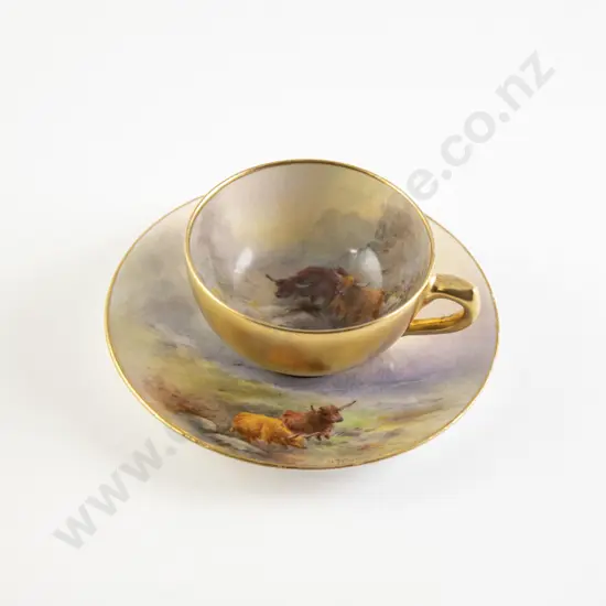Royal Worcester Miniature Cup and Saucer