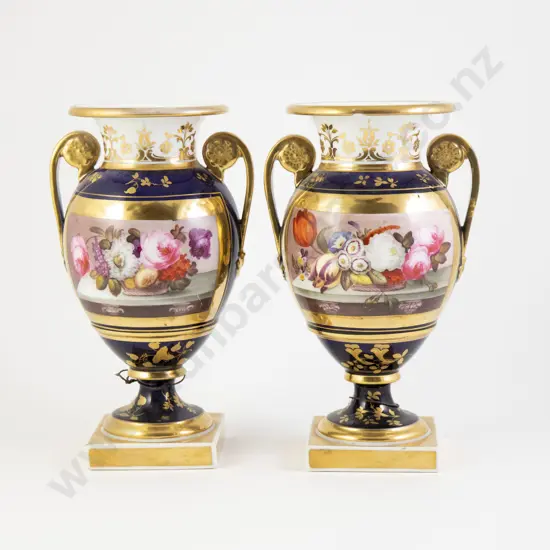 Pair Early C19th English Urn Vases