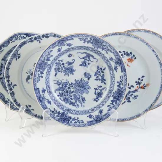 Five Early C19th  Export Ware Plates