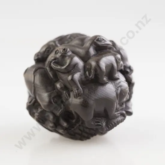 Signed Rosewood Netsuke