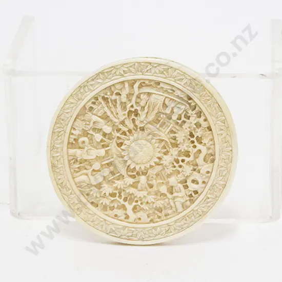 All Finely Carved Ivory Disc