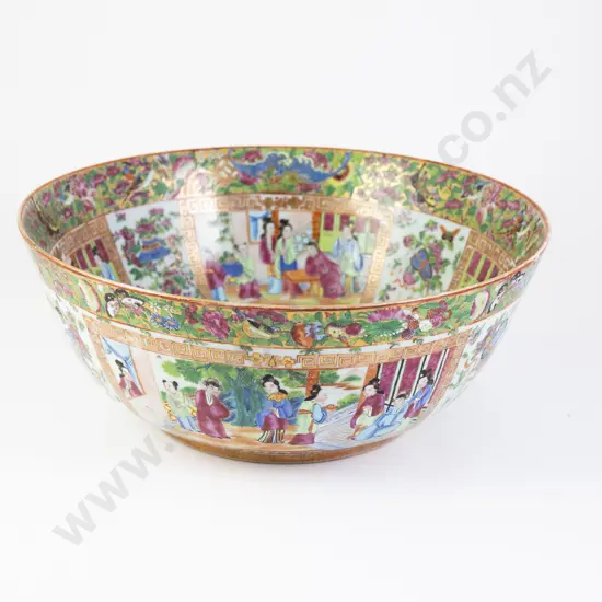Cantonese Export Ware Punch Bowl