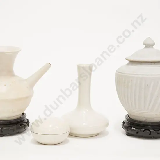 Thai White Celadon Jar & Cover