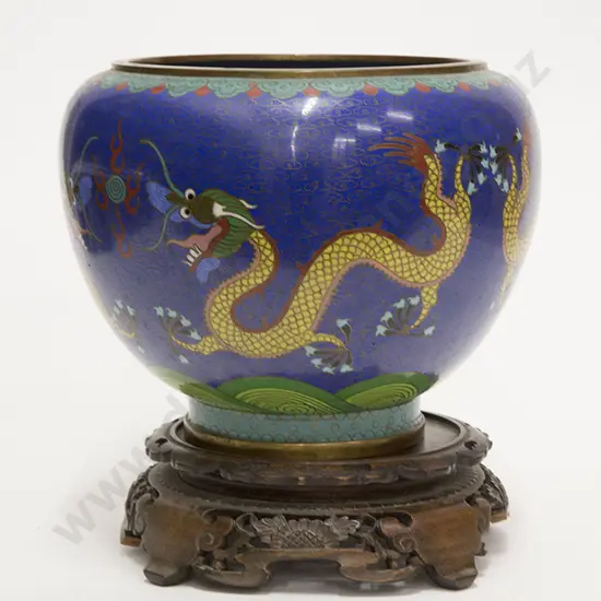 C20th Cloisonne Vase on Stand