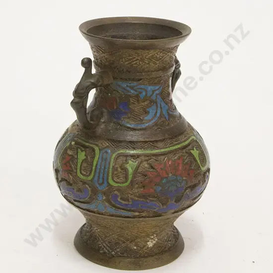 Chinese Champleve Enamel Ware Vase