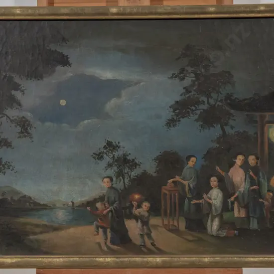 C19th Anglo-Chinese School oil