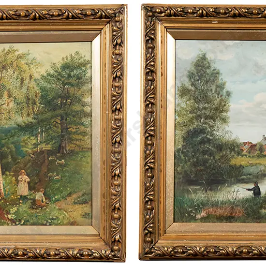 Pair Late Victorian Oil Landscapes