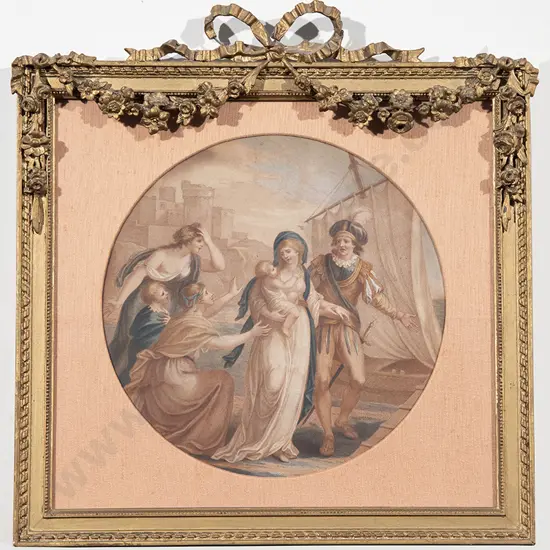 Pair After Angelica Kauffman Stipple Engravings