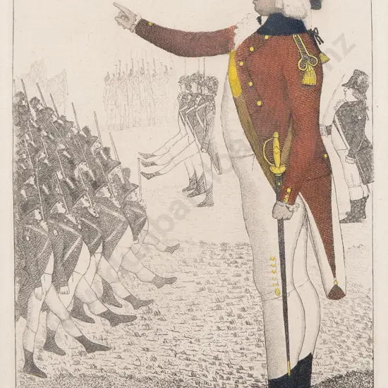 Four Geo III Military Caricatures