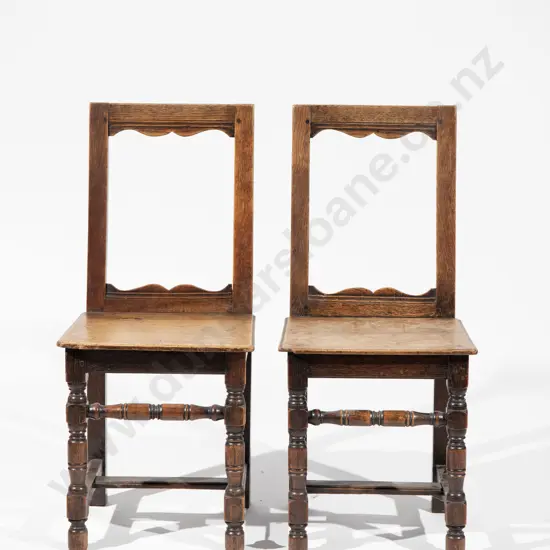 Pair of C18th French Oak Nuns Chairs